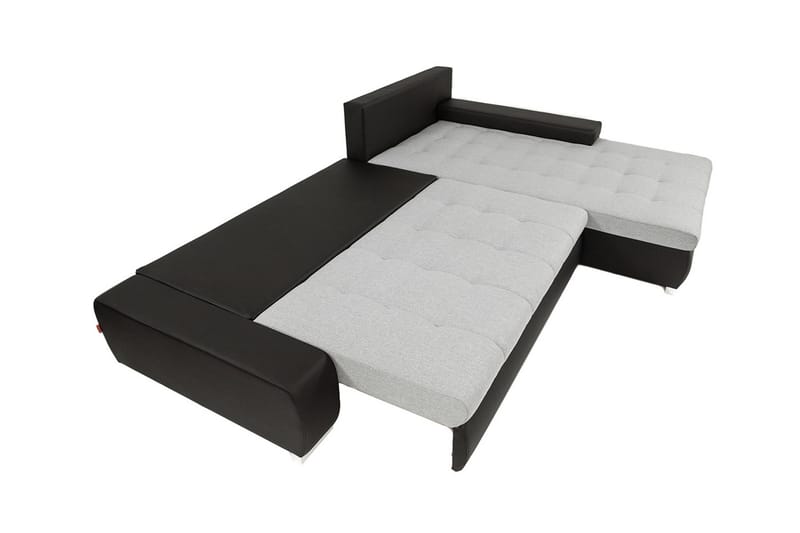 LEUAN Divanbäddsoffa 302x213x80 cm - Mörkgrå - Möbler - Vardagsrum - Bäddsoffor
