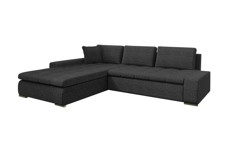 LEUAN Divanbäddsoffa 302x213x80 cm - Mörkgrå - Möbler - Vardagsrum - Bäddsoffor