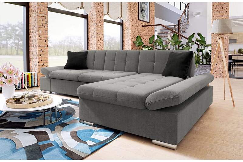 LEVANA 2-sits Bäddsoffa - Grå - Möbler - Vardagsrum - Bäddsoffor