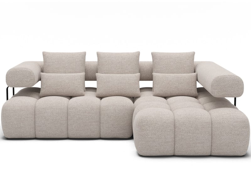 Levvi 3-sits Bubblig Bäddsoffa med Divan Höger - Bazalt 18 - Möbler - Vardagsrum - Bäddsoffor