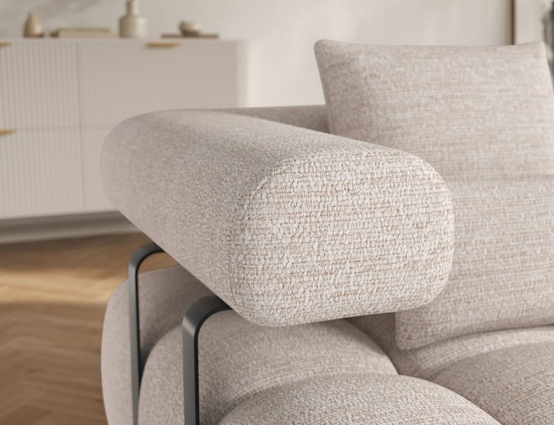 Levvi 3-sits Bubblig Bäddsoffa med Divan Höger - Bazalt 18 - Möbler - Vardagsrum - Bäddsoffor