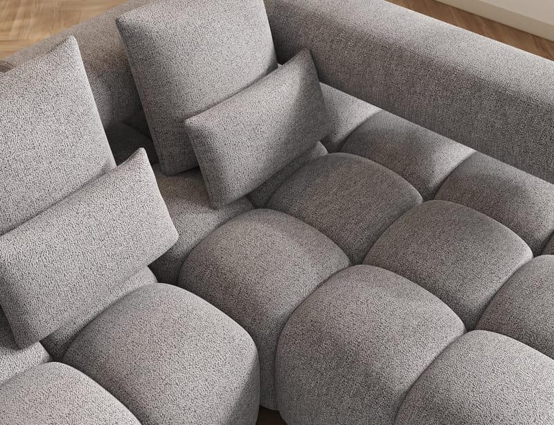 Levvi 3-sits Bubblig Bäddsoffa med Divan Höger - Coralline 03 - Möbler - Vardagsrum - Bäddsoffor - Hörnbäddsoffa