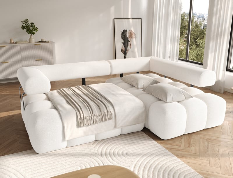 Levvi 3-sits Bubblig Bäddsoffa med Divan Höger - Jaffray 01 - Möbler - Vardagsrum - Bäddsoffor - Hörnbäddsoffa