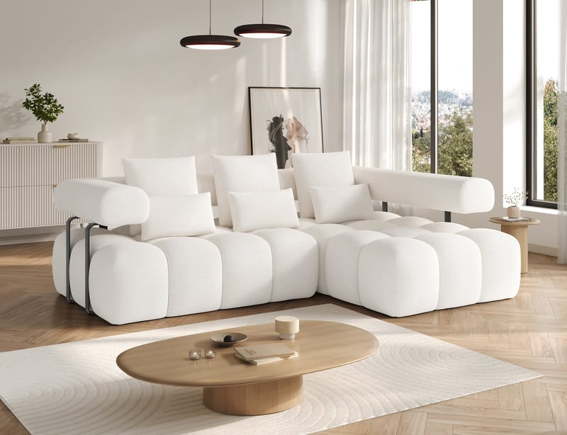Levvi 3-sits Bubblig Bäddsoffa med Divan Höger - Jaffray 01 - Möbler - Vardagsrum - Bäddsoffor - Hörnbäddsoffa