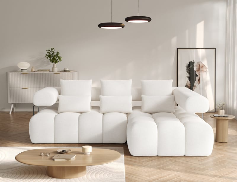 Levvi 3-sits Bubblig Bäddsoffa med Divan Höger - Jaffray 01 - Möbler - Vardagsrum - Bäddsoffor - Hörnbäddsoffa