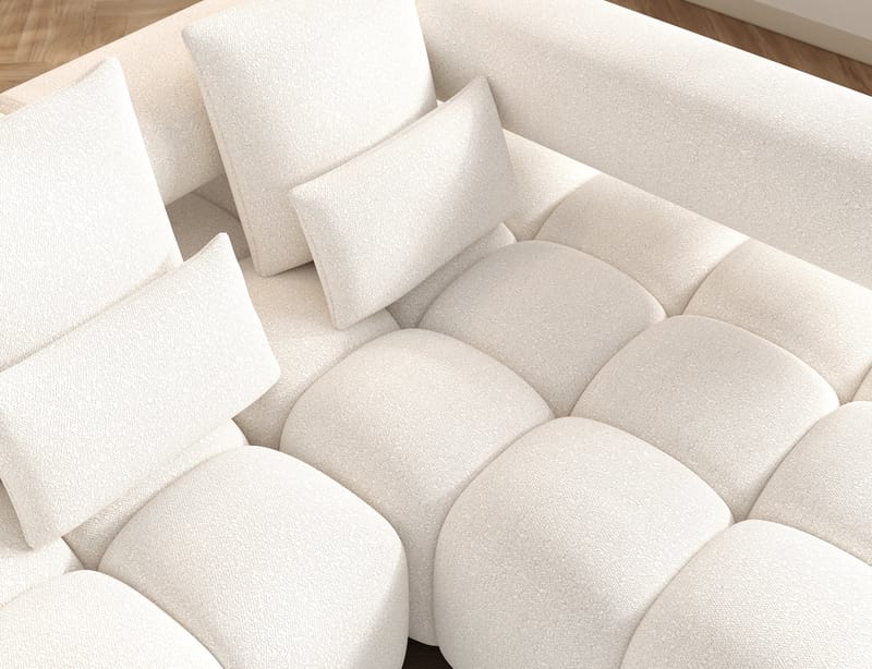 Levvi 3-sits Bubblig Bäddsoffa med Divan Höger - Jaffray 01 - Möbler - Vardagsrum - Bäddsoffor - Hörnbäddsoffa
