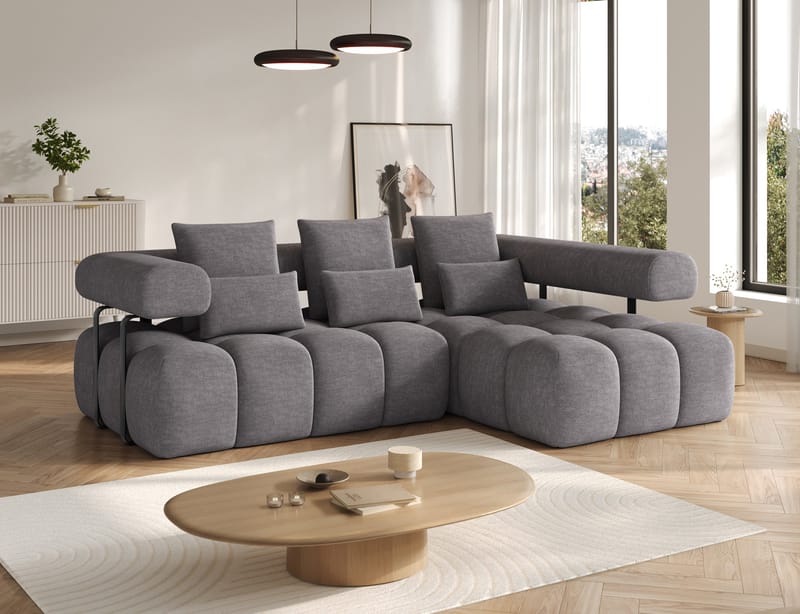 Levvi 3-sits Bubblig Bäddsoffa med Divan Höger - Manhattan 03 - Möbler - Vardagsrum - Bäddsoffor - Hörnbäddsoffa