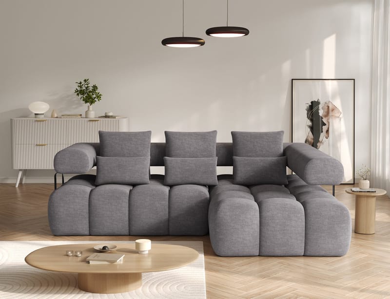 Levvi 3-sits Bubblig Bäddsoffa med Divan Höger - Manhattan 03 - Möbler - Vardagsrum - Bäddsoffor - Hörnbäddsoffa