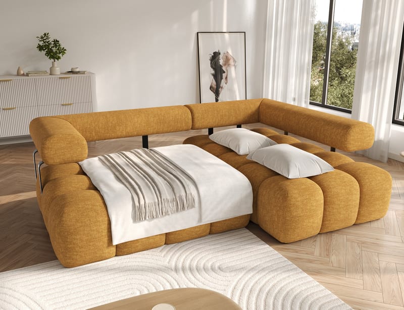 Levvi 3-sits Bubblig Bäddsoffa med Divan Höger - Manhattan 45 - Möbler - Vardagsrum - Bäddsoffor - Hörnbäddsoffa