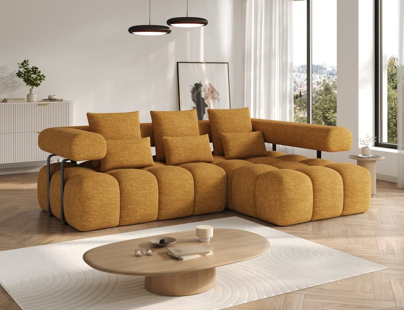 Levvi 3-sits Bubblig Bäddsoffa med Divan Höger - Manhattan 45 - Möbler - Vardagsrum - Bäddsoffor - Hörnbäddsoffa
