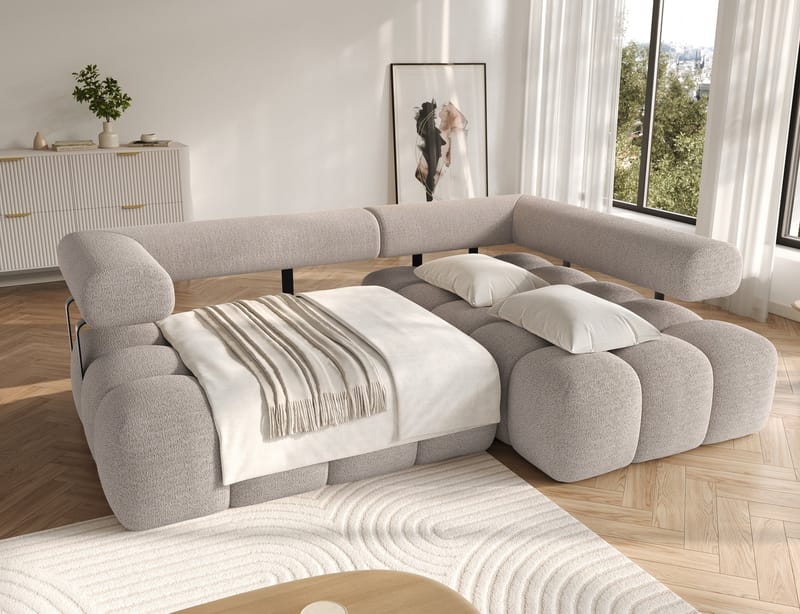 Levvi 3-sits Bubblig Bäddsoffa med Divan Höger - Royal 18 - Möbler - Vardagsrum - Bäddsoffor - Hörnbäddsoffa