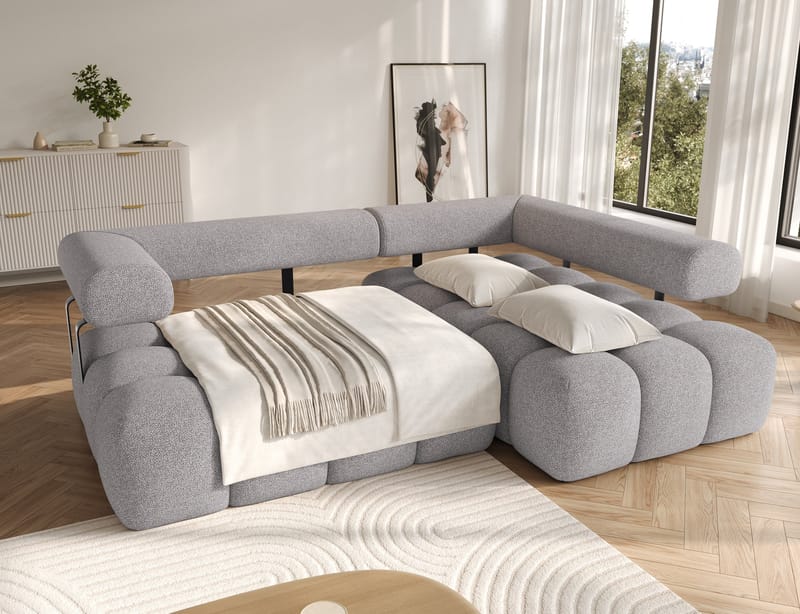 Levvi 3-sits Bubblig Bäddsoffa med Divan Höger - Paolli 04 - Möbler - Vardagsrum - Bäddsoffor - Hörnbäddsoffa