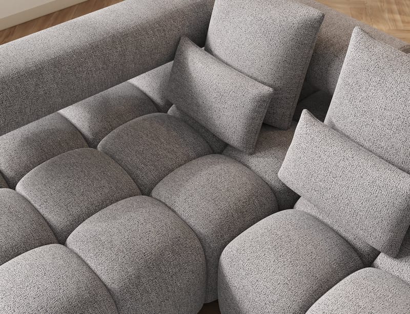 Levvi 3-sits Bubblig Bäddsoffa med Divan Vänster - Coralline 03 - Möbler - Vardagsrum - Bäddsoffor - Hörnbäddsoffa
