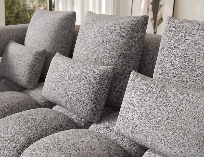 Levvi 3-sits Bubblig Bäddsoffa med Divan Vänster - Coralline 03 - Möbler - Vardagsrum - Bäddsoffor - Hörnbäddsoffa