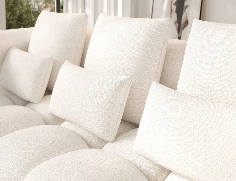 Levvi 3-sits Bubblig Bäddsoffa med Divan Vänster - Jaffray 01 - Möbler - Vardagsrum - Bäddsoffor - Hörnbäddsoffa