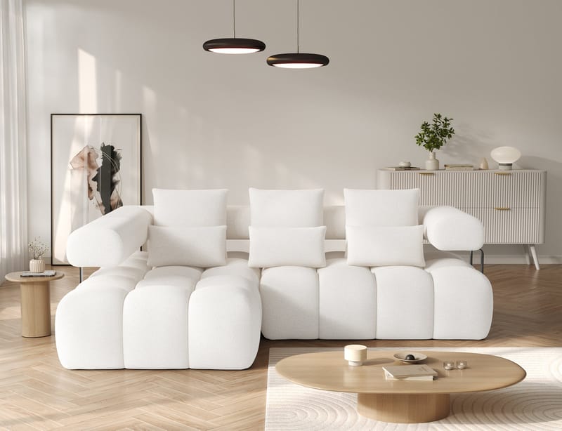 Levvi 3-sits Bubblig Bäddsoffa med Divan Vänster - Jaffray 01 - Möbler - Vardagsrum - Bäddsoffor - Hörnbäddsoffa