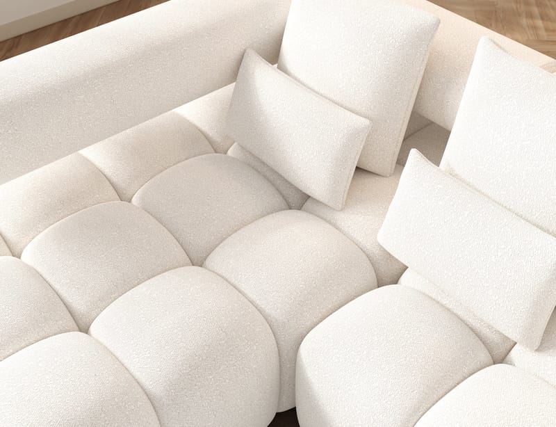 Levvi 3-sits Bubblig Bäddsoffa med Divan Vänster - Jaffray 01 - Möbler - Vardagsrum - Bäddsoffor - Hörnbäddsoffa