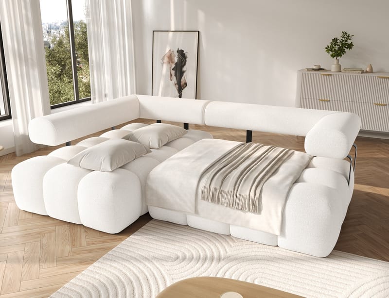 Levvi 3-sits Bubblig Bäddsoffa med Divan Vänster - Jaffray 01 - Möbler - Vardagsrum - Bäddsoffor - Hörnbäddsoffa