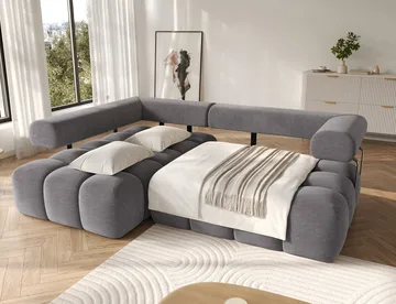 Levvi 3-sits Bubblig Bäddsoffa med Divan Vänster - Manhattan 03 - Möbler - Vardagsrum - Bäddsoffor