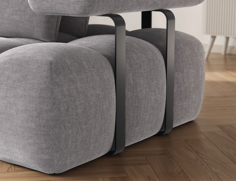 Levvi 3-sits Bubblig Bäddsoffa med Divan Vänster - Manhattan 03 - Möbler - Vardagsrum - Bäddsoffor