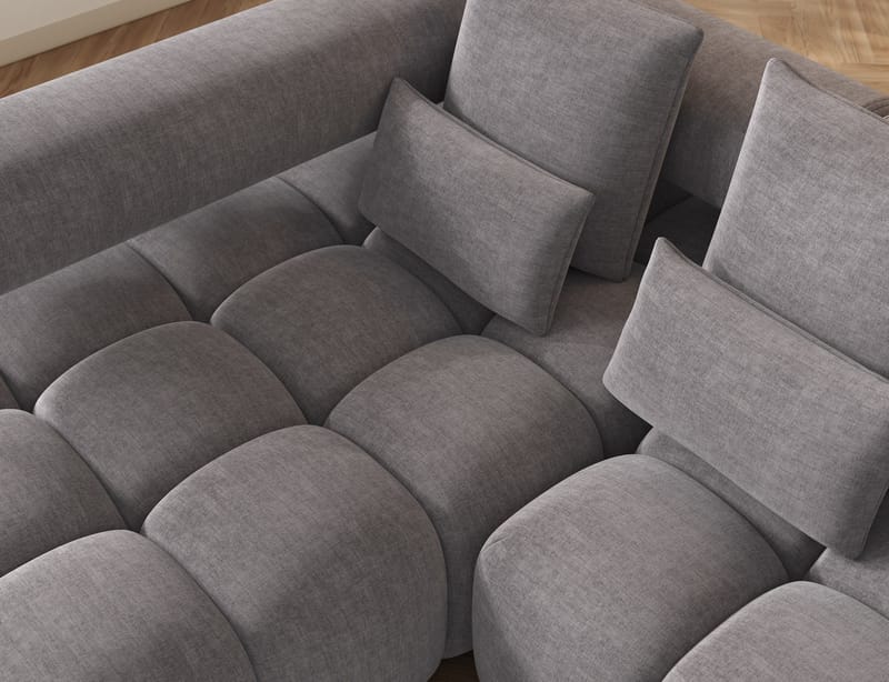 Levvi 3-sits Bubblig Bäddsoffa med Divan Vänster - Manhattan 03 - Möbler - Vardagsrum - Bäddsoffor