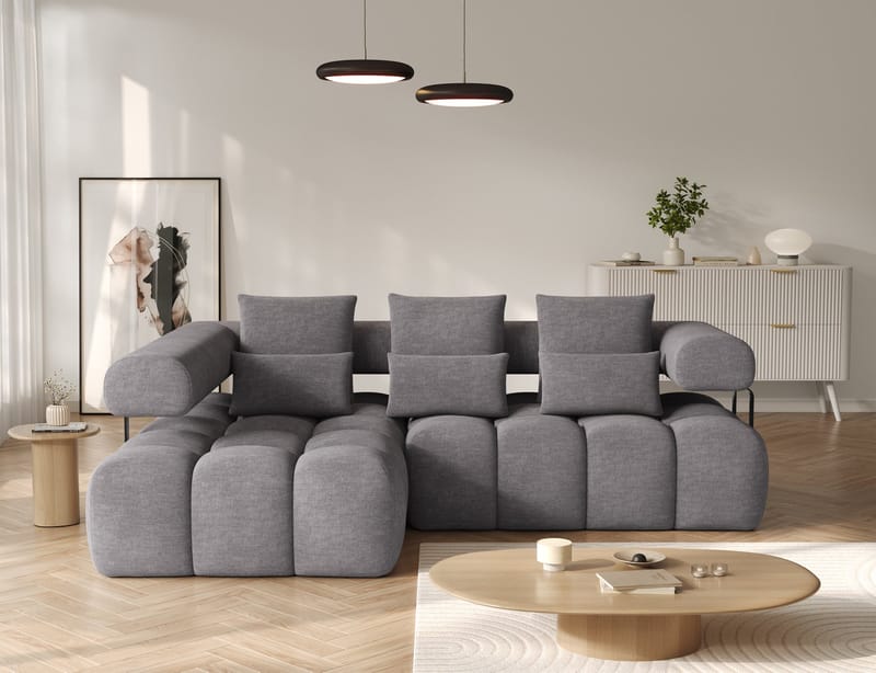 Levvi 3-sits Bubblig Bäddsoffa med Divan Vänster - Manhattan 03 - Möbler - Vardagsrum - Bäddsoffor