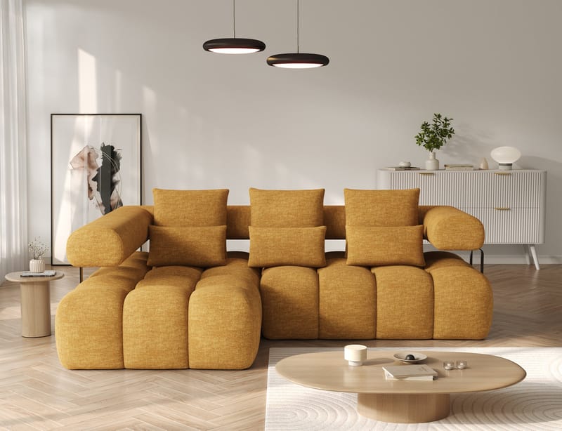 Levvi 3-sits Bubblig Bäddsoffa med Divan Vänster - Manhattan 45 - Möbler - Vardagsrum - Bäddsoffor