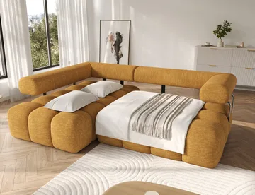 Levvi 3-sits Bubblig Bäddsoffa med Divan Vänster - Manhattan 45 - Möbler - Vardagsrum - Bäddsoffor