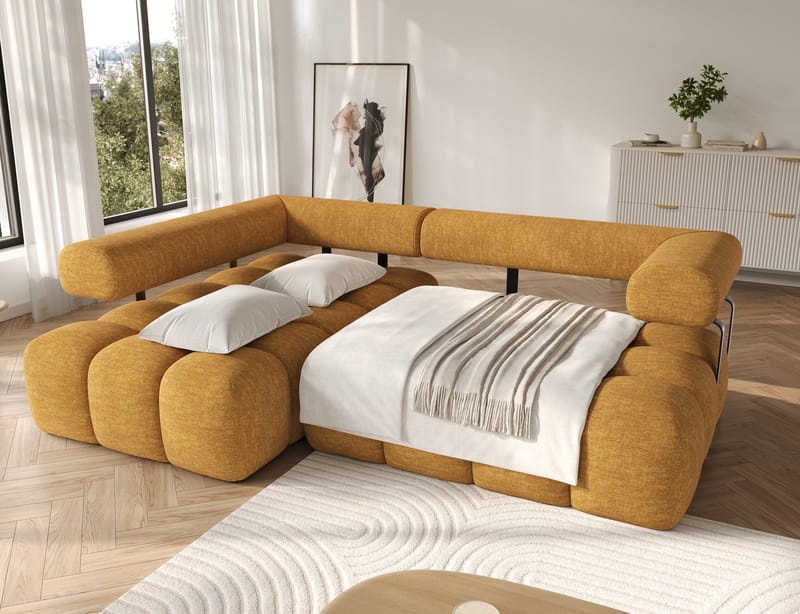 Levvi 3-sits Bubblig Bäddsoffa med Divan Vänster - Manhattan 45 - Möbler - Vardagsrum - Bäddsoffor