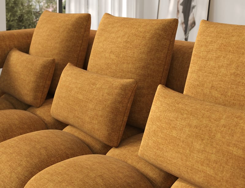 Levvi 3-sits Bubblig Bäddsoffa med Divan Vänster - Manhattan 45 - Möbler - Vardagsrum - Bäddsoffor