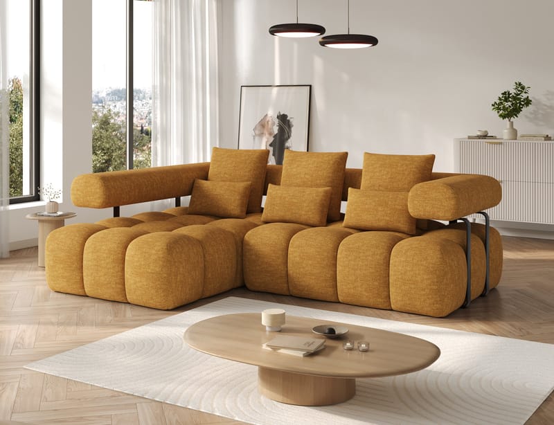 Levvi 3-sits Bubblig Bäddsoffa med Divan Vänster - Manhattan 45 - Möbler - Vardagsrum - Bäddsoffor