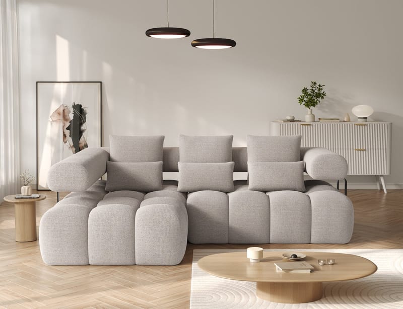 Levvi 3-sits Bubblig Bäddsoffa med Divan Vänster - Royal 18 - Möbler - Vardagsrum - Bäddsoffor - Hörnbäddsoffa