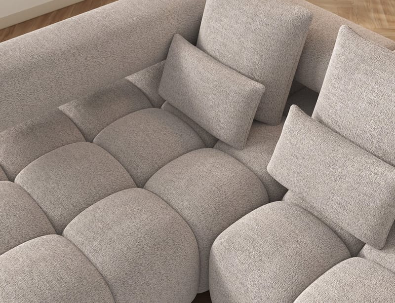 Levvi 3-sits Bubblig Bäddsoffa med Divan Vänster - Royal 18 - Möbler - Vardagsrum - Bäddsoffor - Hörnbäddsoffa