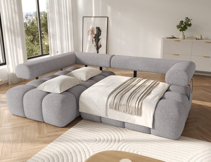 Levvi 3-sits Bubblig Bäddsoffa med Divan Vänster - Paolli 04 - Möbler - Vardagsrum - Bäddsoffor - Hörnbäddsoffa