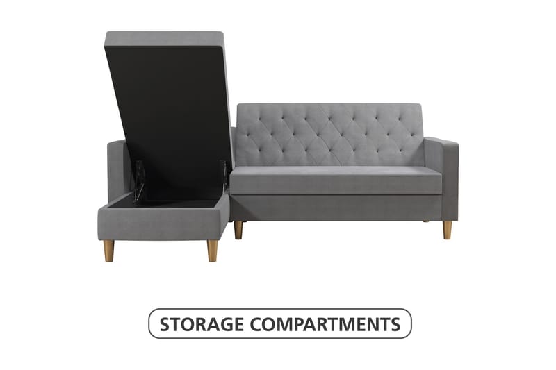 LIBERTY Divanbäddsoffa Grå - CosmoLiving - Möbler - Vardagsrum - Bäddsoffor
