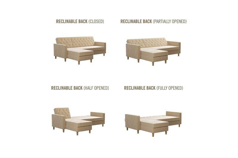 Liberty Divanbäddsoffa Vit - CosmoLiving - Möbler - Vardagsrum - Bäddsoffor