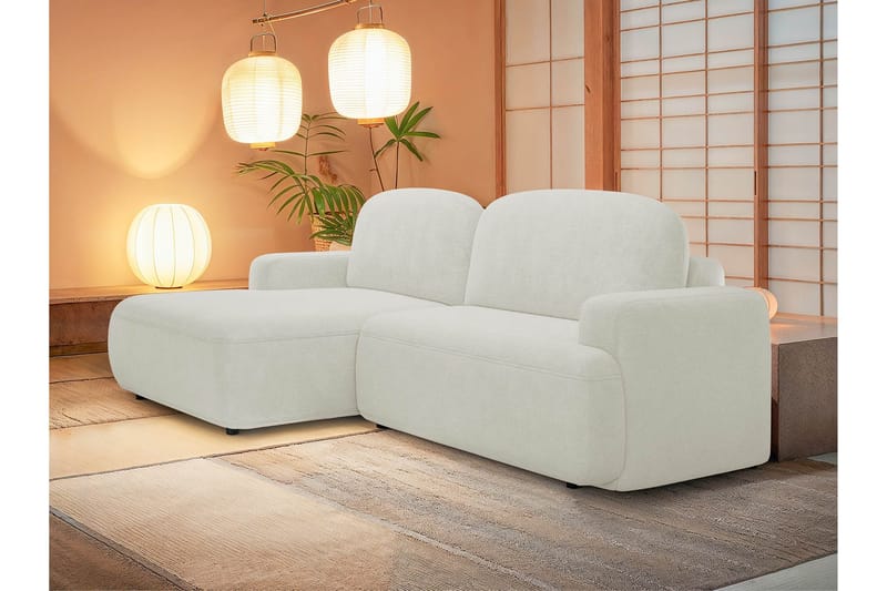 Lifeina Bäddsoffa m. Divan 2-sits - Beige/Vit - Möbler - Vardagsrum - Bäddsoffor