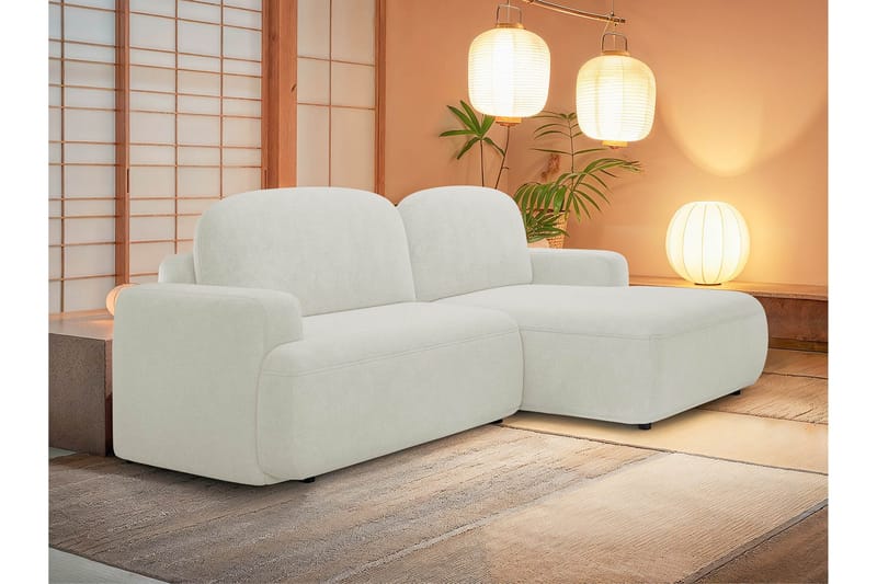 Lifeina Bäddsoffa m. Divan 2-sits - Beige/Vit - Möbler - Vardagsrum - Bäddsoffor