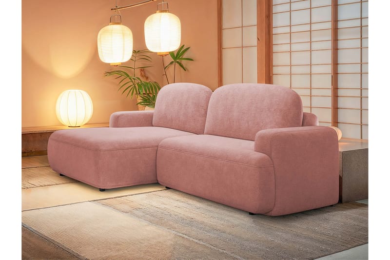 Lifeina Bäddsoffa m. Divan 2-sits - Rosa - Möbler - Vardagsrum - Bäddsoffor