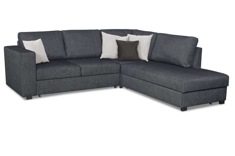 LILAC Bäddsoffa 3-sits med Schäslong Höger Mörkgrå - Möbler - Vardagsrum - Bäddsoffor