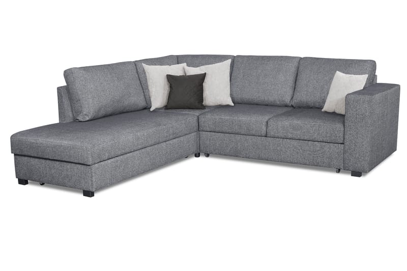 LILAC Bäddsoffa 3-sits med Schäslong Vänster Mellangrå - Möbler - Vardagsrum - Bäddsoffor