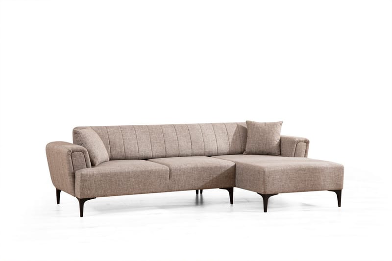 Lilesville Bäddsoffa med divan, Ljusbrun
