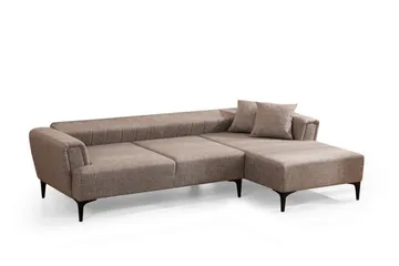 Lilesville Bäddsoffa med divan - Ljusbrun - Möbler - Vardagsrum - Bäddsoffor