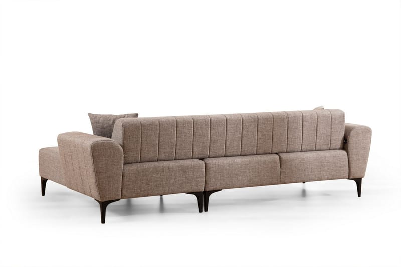 Lilesville Bäddsoffa med divan - Ljusbrun - Möbler - Vardagsrum - Bäddsoffor - Hörnbäddsoffa