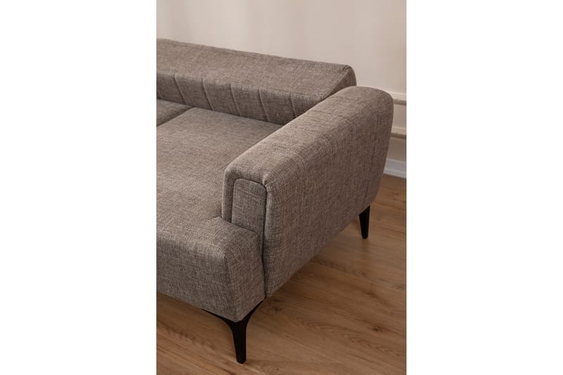 Lilesville Bäddsoffa med divan - Ljusbrun - Möbler - Vardagsrum - Bäddsoffor - Hörnbäddsoffa