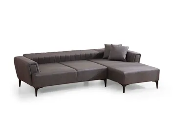 Lilesville Bäddsoffa med divan - Mörkgrå - Möbler - Vardagsrum - Bäddsoffor