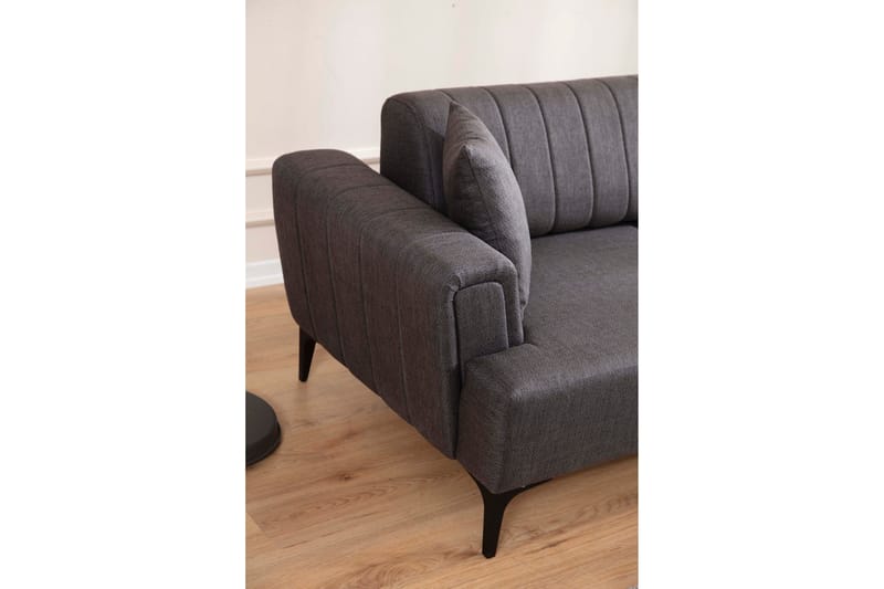 Lilesville Bäddsoffa med divan - Mörkgrå - Möbler - Vardagsrum - Bäddsoffor - Hörnbäddsoffa