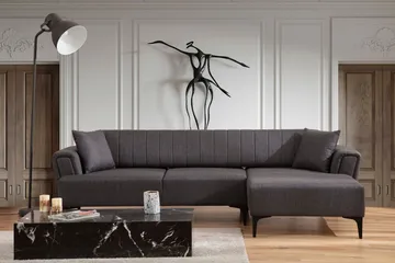 Lilesville Bäddsoffa med divan - Mörkgrå - Möbler - Vardagsrum - Bäddsoffor