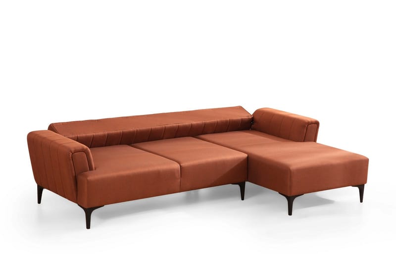 Lilesville Bäddsoffa med divan - Röd - Möbler - Vardagsrum - Bäddsoffor - Hörnbäddsoffa