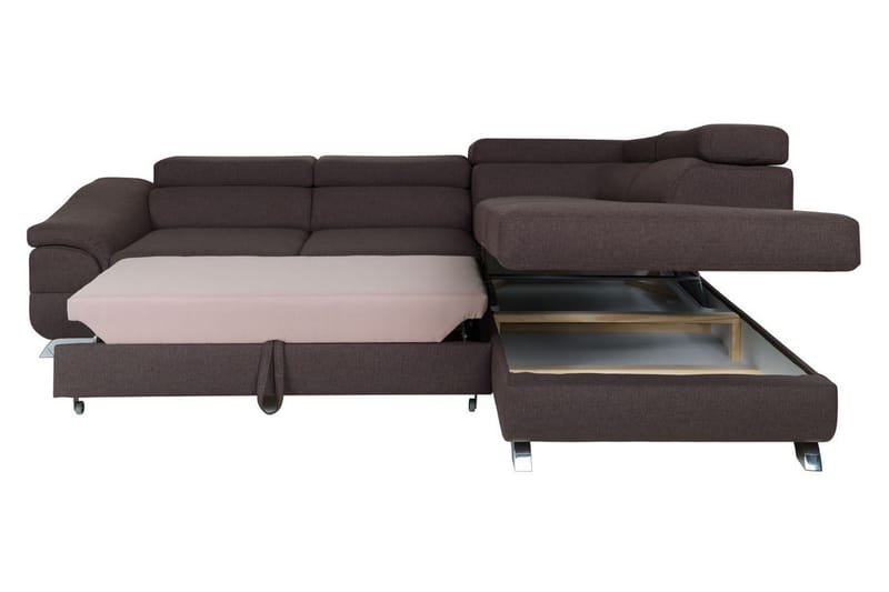LINVIA Bäddsoffa 3-sits med Schäslong Vänster Ljusgrå - Ljusgrå - Möbler - Vardagsrum - Bäddsoffor